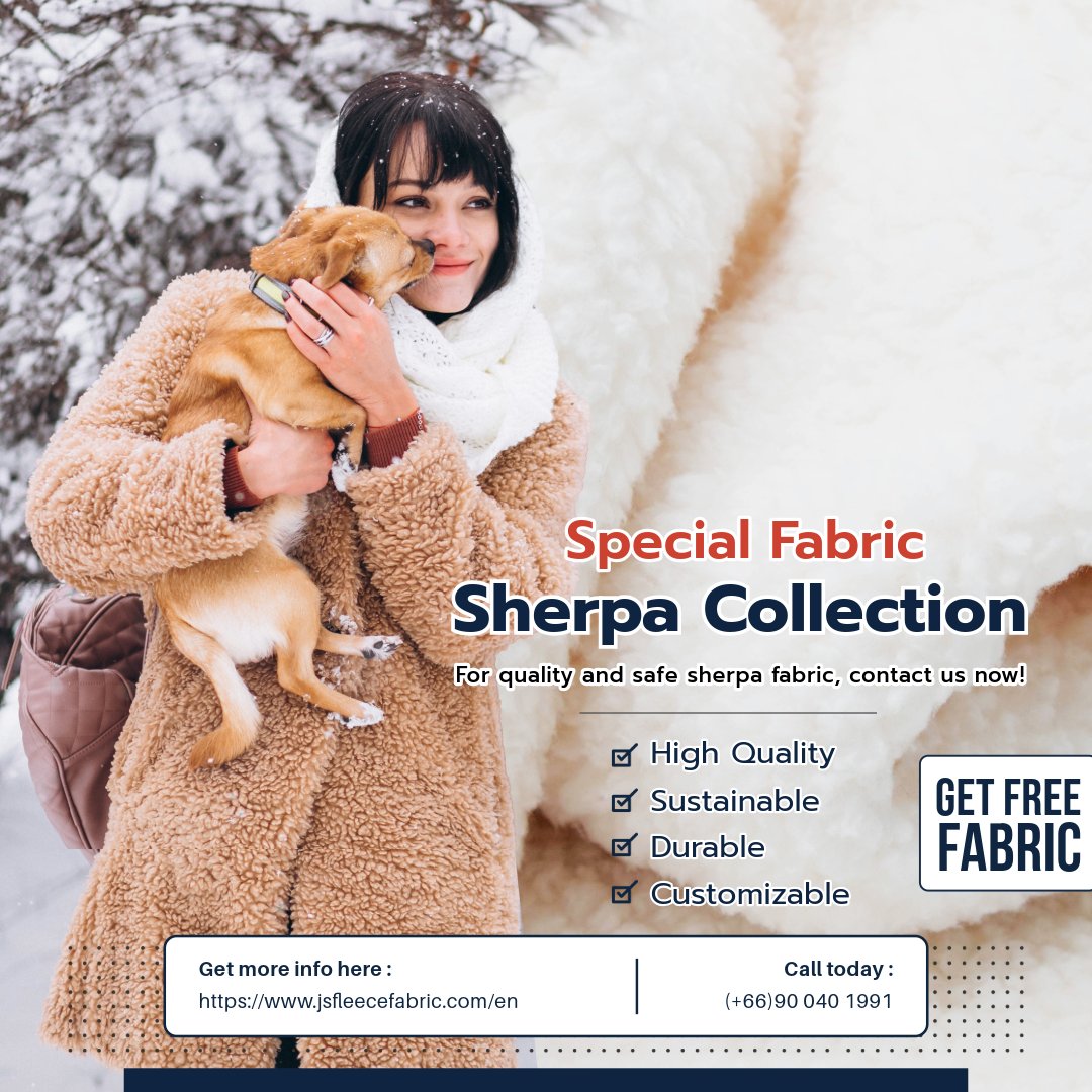 Jong_Stit's tweet photo. Make winter cozy with our Sherpa Fabric, perfect for outerwear and home decor. With soft wool like faux fur, it can keep your warm while stay comfortable.   Contact us now! 

☎️ +66 90-040-1991 
📷https://t.co/TV4ZBcwJ0S 

#SherpaFabric #Winter #FauxFur https://t.co/Wr5O7WjKBl