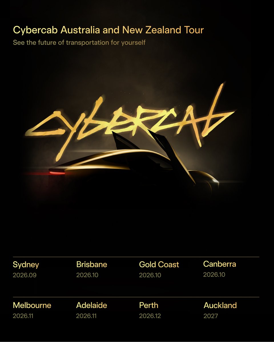 TeslaAUNZ's tweet photo. Find your city, find Cybercab https://t.co/U7Do2yeHV0