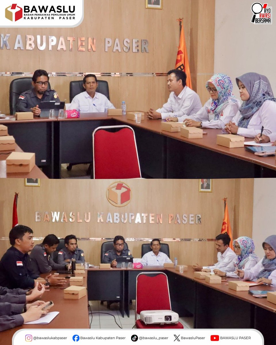 PaserBawaslu's tweet photo. Halo #SahabatBawasluPaser 👋

Dalam rangka memastikan akurasi dan keberlanjutan pemutakhiran data pemilih, Bawaslu Kabupaten Paser bersama KPU Kabupaten Paser melaksanakan Rapat Evaluasi Pemutakhiran Data Pemilih Berkelanjutan (PDPB).

#BawasluPaser #BawasluMengawasi #PDPB https://t.co/JV4ZzquD4X