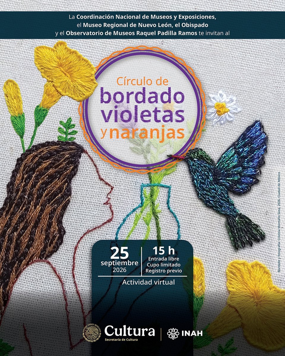 Los materiales que debes traer son:
Tela de 20 x 20 cm o el espacio destinado en el dechado.
Hilos de color verde, blanco, amarillo. Pueden ser vela, acrilan, perlé, cristal
Alfiler
Agujas para bordar
Tijeras
