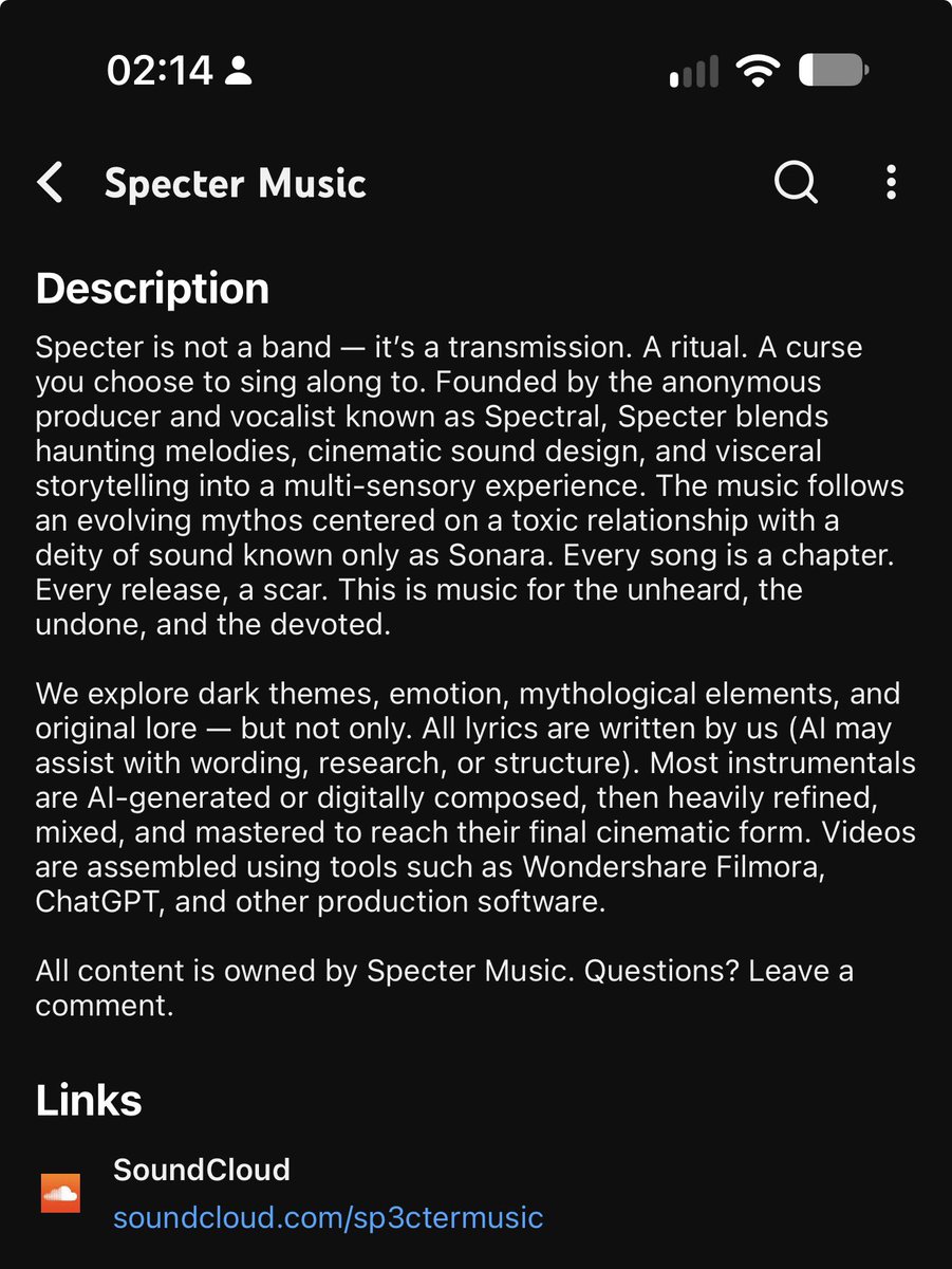 aethctl's tweet photo. AI pfps and banners, AI slop gh repos, AI tweets, AI posters/ videos, AI bios and now AI music and thumbnails.

When I say you are a talentless hack, I mean it https://t.co/nynre2DTfu