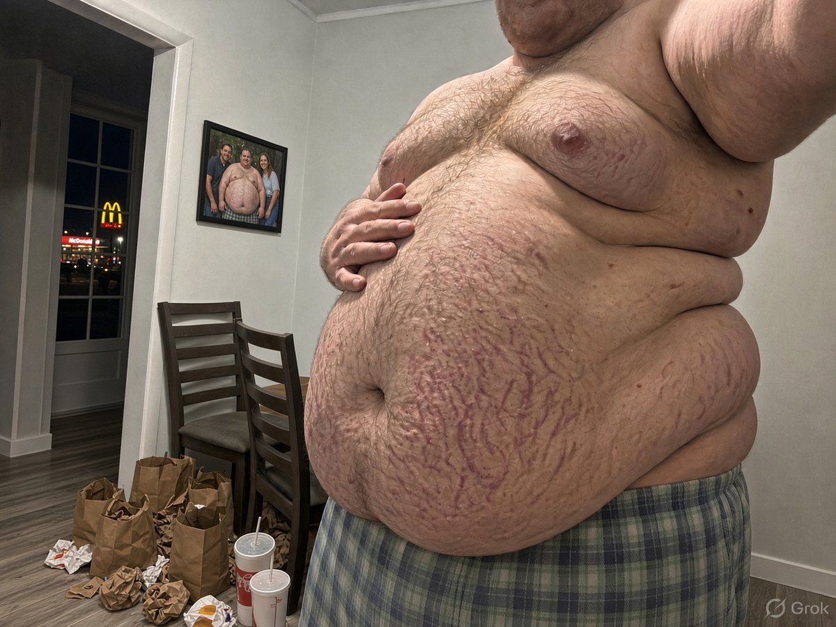 P90804072's tweet photo. Stay inside, consume and grow. Your body feels so much better now that you've started burying it in soft lard. A new McDonald's just opened near you, better order two family meals for one 🍟🍔🐷 https://t.co/t7ksdSTom7