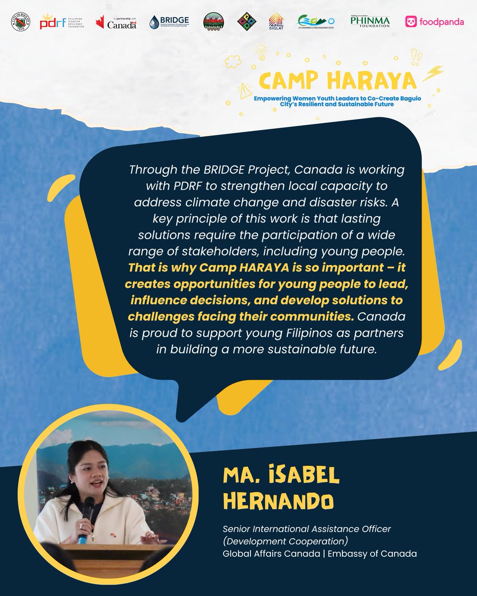 ThePDRF's tweet photo. PDRF conducted the Camp HARAYA Baguio as part of the #BRIDGEProject Implementation; 27 young women leaders spent  2 days building their skills to lead with their city through crisis and change at the Camp held on 9-10 Sept @CanadaDev @CanEmbPH

Read: https://t.co/SU0nb5t07k https://t.co/J59xgWTVdZ