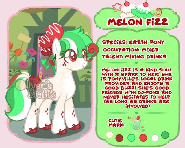 Olivers_Crafts_'s tweet photo. Mlp melon soda adopt!
15 dollars via cashapp or paypal
Willing to hold for a week max!
Dm or comment to claim! ^^
#Adopt #Adoptables https://t.co/6KLkXpLbVP