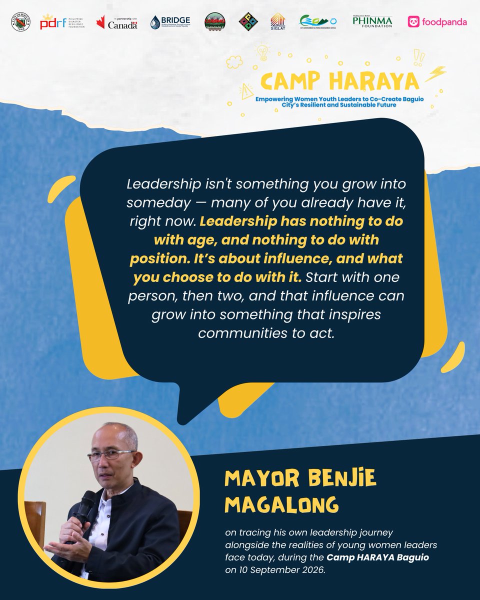 ThePDRF's tweet photo. PDRF conducted the Camp HARAYA Baguio as part of the #BRIDGEProject Implementation; 27 young women leaders spent  2 days building their skills to lead with their city through crisis and change at the Camp held on 9-10 Sept @CanadaDev @CanEmbPH

Read: https://t.co/SU0nb5t07k https://t.co/J59xgWTVdZ