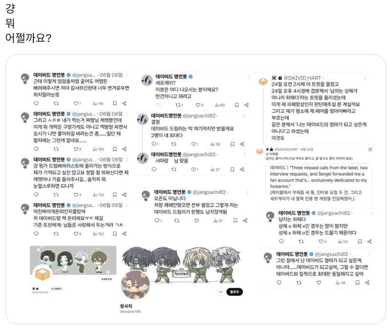 Dn_Vivace's tweet photo. 안녕하십니까, 평화로운 타임라인에 좋지 못한 일을 언급하게 되어 유감입니다. 필자는 데이비드 명언봇(@davidjhart)으로 데이비드 하트 드림을 소비하는 사람입니다. 저는 새벽 2시경, '(필자가) 저격을 먹은 적이 있다'는 지인의 제보를 받고 쌀(@DAIVID_HART)의 계정을 확인하게 되었습니다. https://t.co/tNerHq1wVg