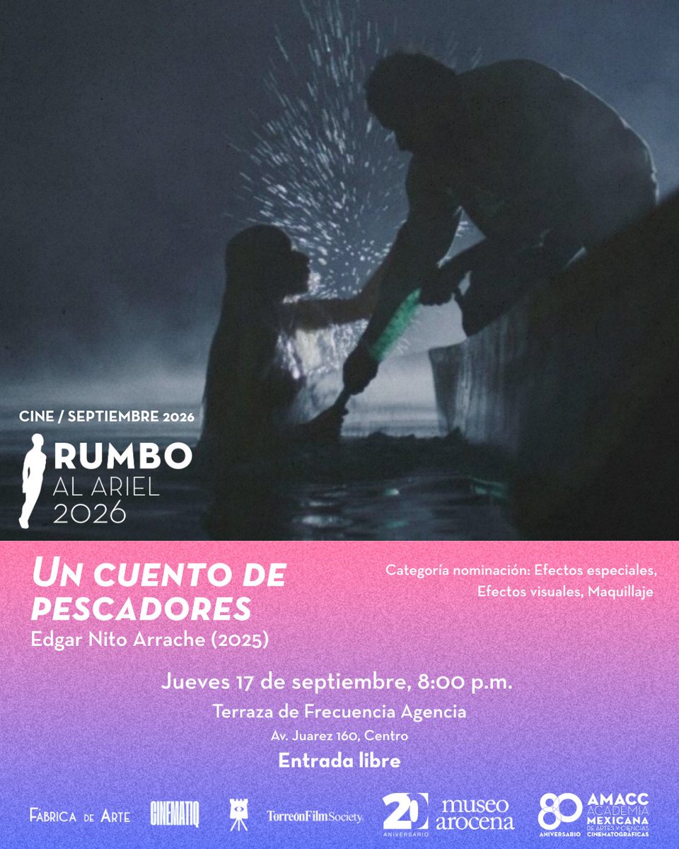 museoarocena's tweet photo. 🎬 Cine: Rumbo al Ariel
Semana 3:

LA ETERNA ADOLESCENTE
16 sept, 6:00 p.m.
📍 Museo Arocena

UN CUENTO DE PESCADORES
17 sept, 8:00 p.m.
📍Frecuencia Agencia

CAFÉ CHAIREL
19 sept, 7:00 p.m.
📍Café Ocre

Cartelera completa: https://t.co/j0bbadhAmi https://t.co/pi84gl0iCE