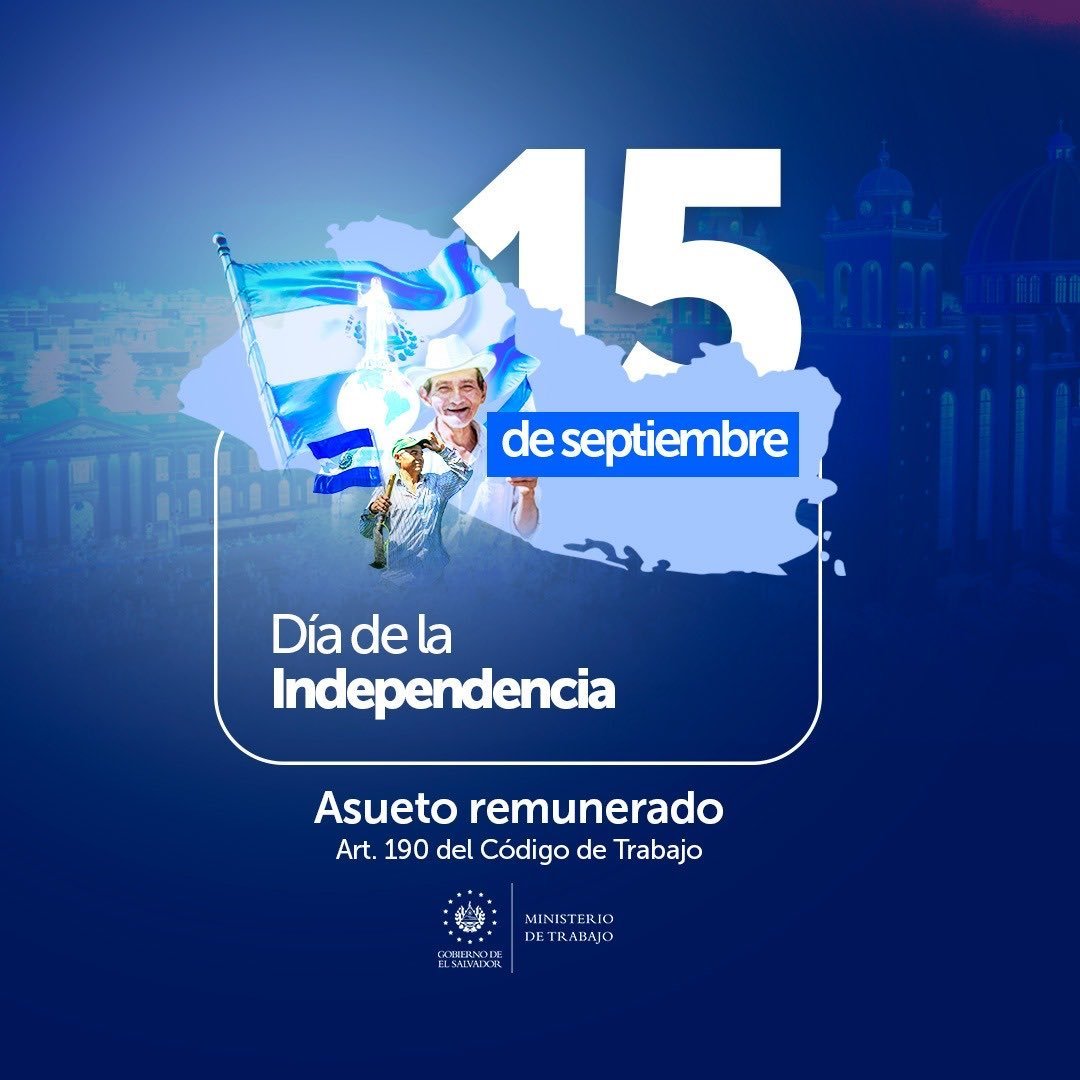 SvFesic_'s tweet photo. Por años, trabajadores han denunciado jornadas en días de asueto sin recibir la remuneración que corresponde. Esta práctica no debe continuar.

El Ministro de Trabajo @RolandoCastroSv ha reiterado que el 15 de septiembre debe pagarse conforme a la ley, con el recargo del 100 % para quienes laboren.