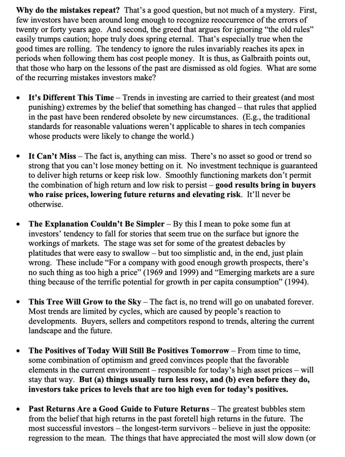 themattharbaugh's tweet photo. Howard Marks on the recurring mistakes all investors make

(Bookmark this for later) https://t.co/KS76RvB2Y6