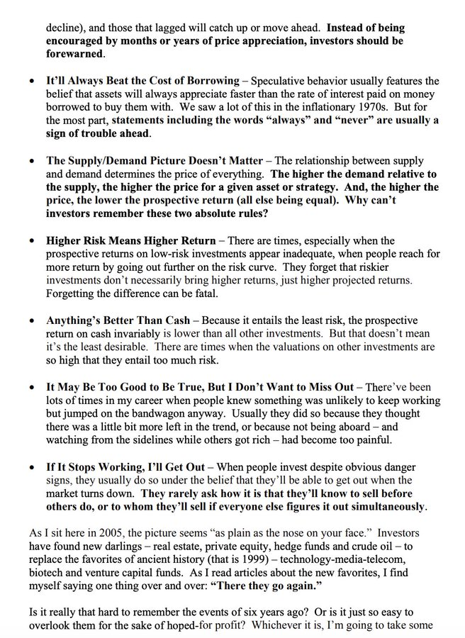 themattharbaugh's tweet photo. Howard Marks on the recurring mistakes all investors make

(Bookmark this for later) https://t.co/KS76RvB2Y6