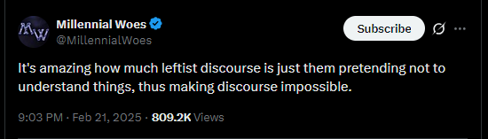 JackpineForever's tweet photo. @Goyslopper131 It's them pretending not to know what things mean.
Simple as. https://t.co/LDFV0WWoIA