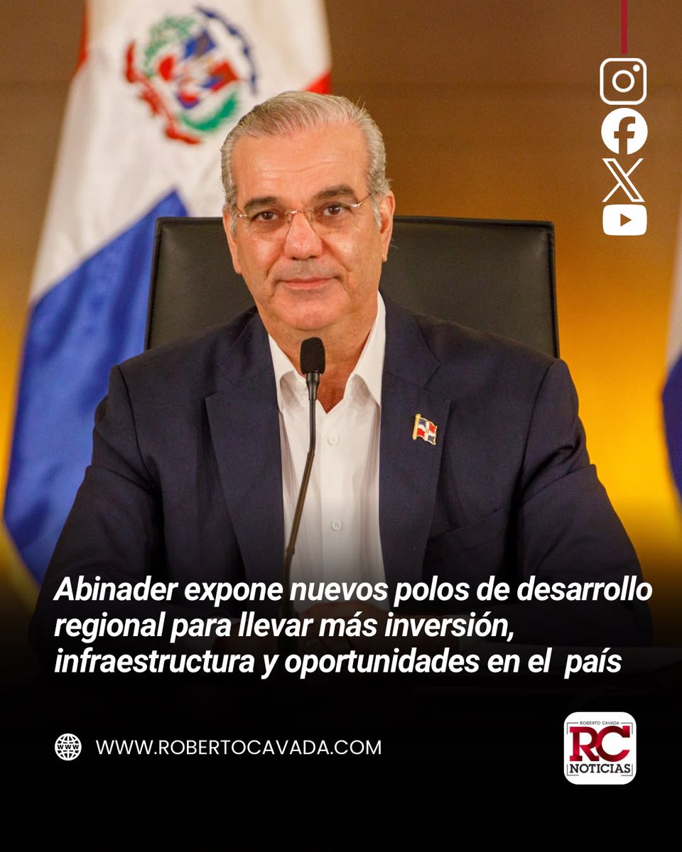 rcavada's tweet photo. Abinader expone nuevos polos de desarrollo regional para llevar más inversión, infraestructura y oportunidades a distintos territorios del país
https://t.co/pCHOnPM2Jg
#RobertoCavada #RCNoticias #LuisAbinader #JoséIgnacioPaliza #Manzanillo #PuntaBergantín #CaboRojo #Miches https://t.co/l9Fg4tDf9S