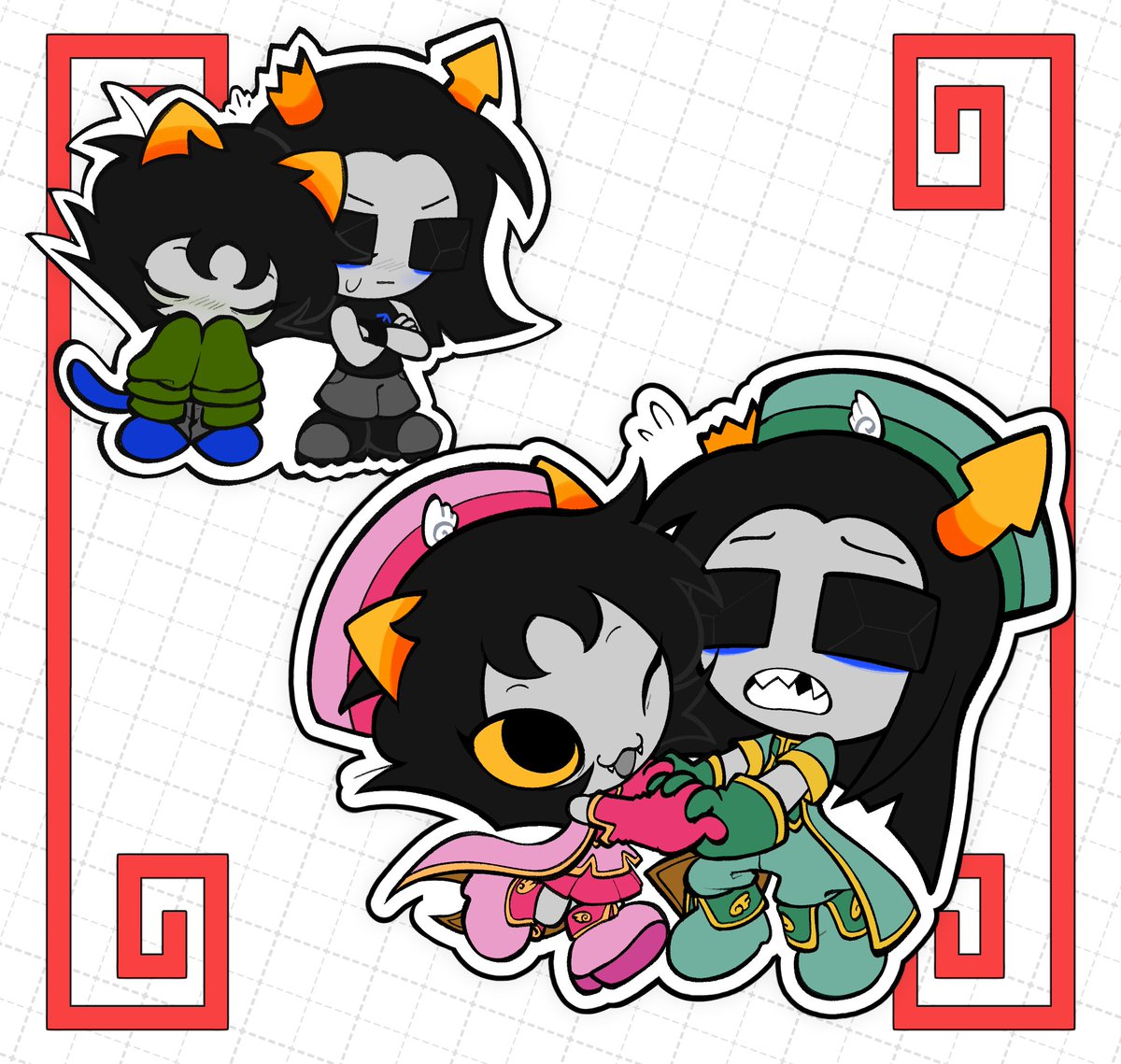 TurnTGH's tweet photo. little nepeta and equius  #homestuck https://t.co/IGfaB1GSdi
