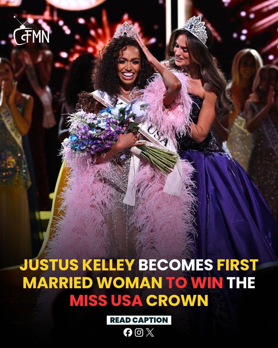 Juanodar's tweet photo. Justus Kelley makes pageant history with her incredible Miss USA victory. The thirty one year old from Virginia has officially been crowned the new Miss USA for 2026. She shattered long standing barriers by becoming the first ever married woman and https://t.co/iQ2nUCpgTp