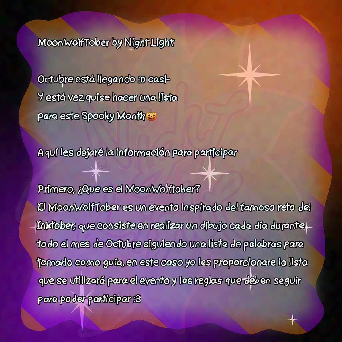 NightUvu's tweet photo. Les presento el MoonWolfTober✨🎃

En las imágenes podrán encontrar la información para este evento uvu

#MoonWolfTober2026 https://t.co/ucfbqfwtYp