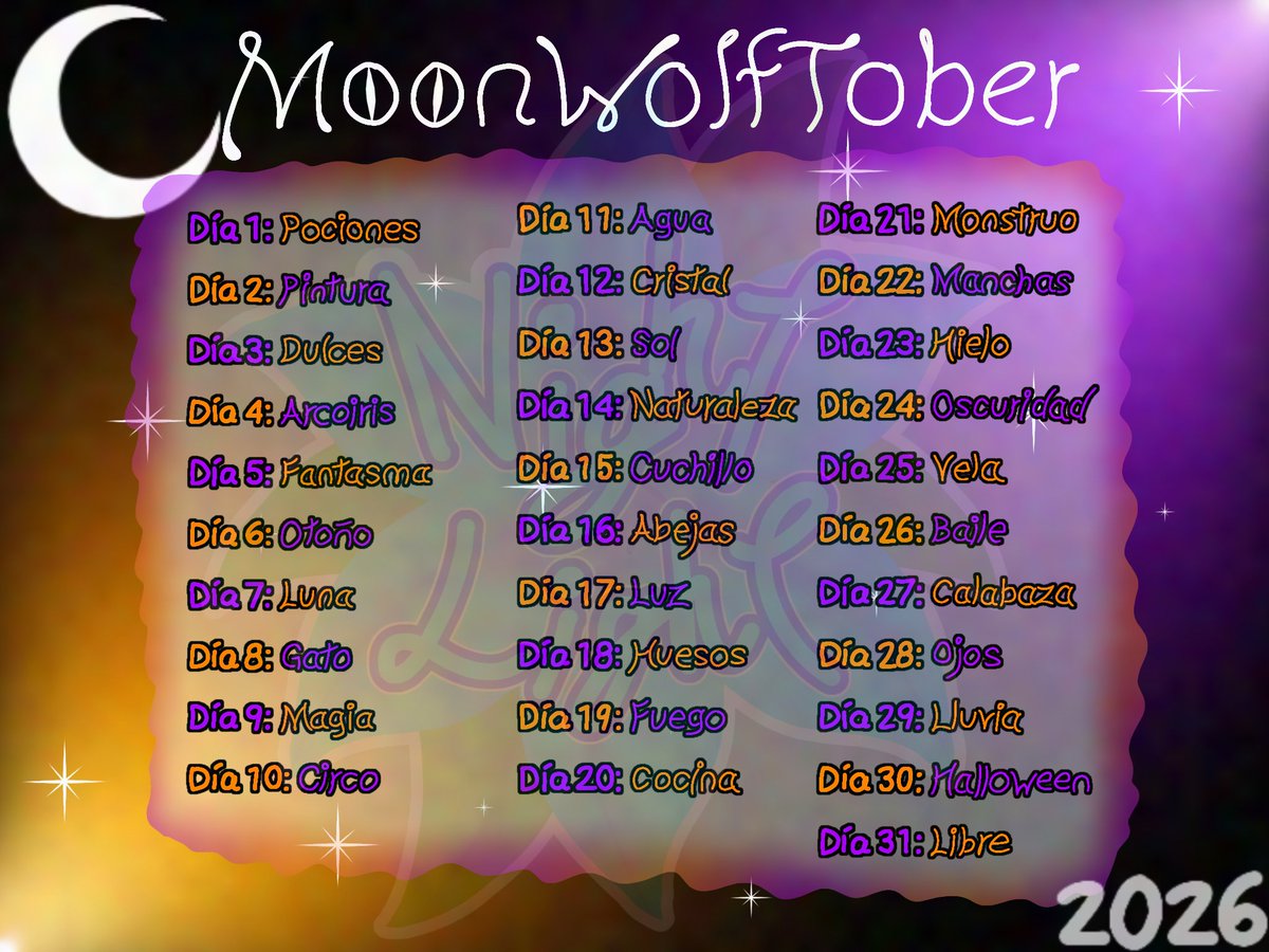 NightUvu's tweet photo. Les presento el MoonWolfTober✨🎃

En las imágenes podrán encontrar la información para este evento uvu

#MoonWolfTober2026 https://t.co/ucfbqfwtYp
