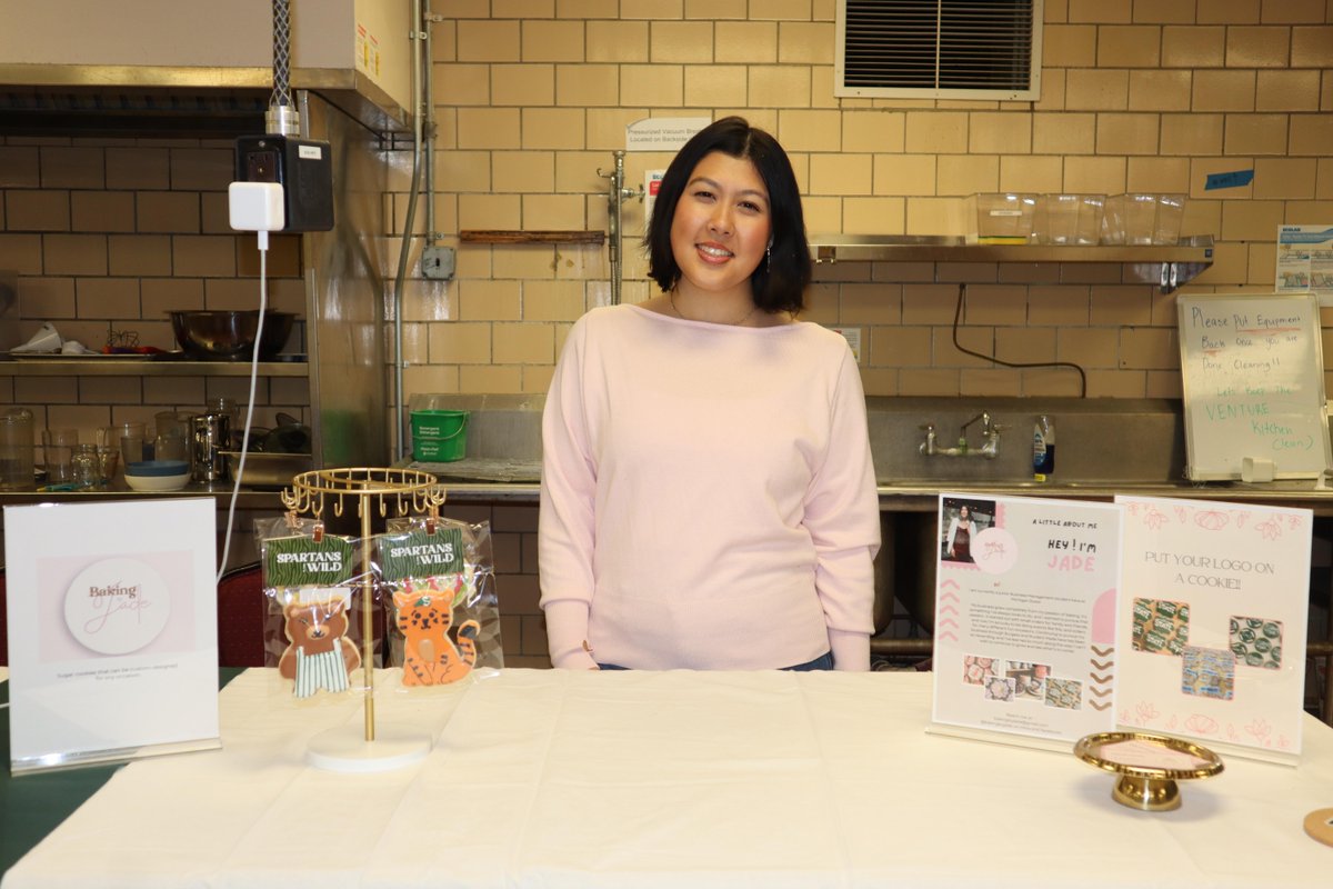 MSUnews's tweet photo. From a passion for baking to building a business, MSU senior Jade McLellan is turning her creativity into entrepreneurship. A business management major with a minor in entrepreneurship and innovation, McLellan shares how her Spartan experience has helped shape her journey. https://t.co/m4WUam4FFr