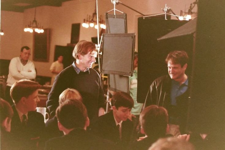 poetsbutdead's tweet photo. dead poets society behind the scenes is so important to me https://t.co/tus5bFCivu