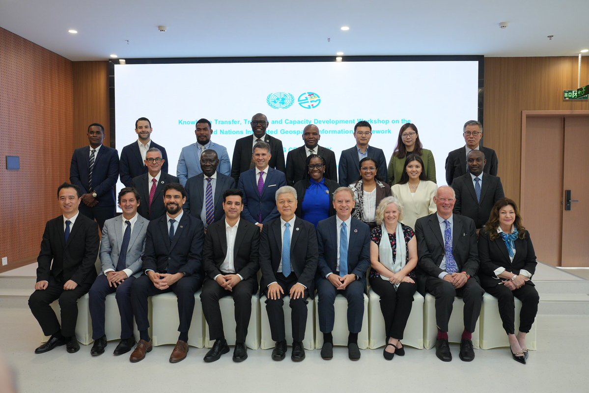 UNinChina's tweet photo. “Behind every SDG lies a critical question of ‘where’.”

Opening the UN-IGIF Workshop in Deqing, @SWJacksonUN underscored how geospatial information can support climate action, strengthen decision-making, &amp; help ensure no one is left behind.🔗 Full speech: https://t.co/uU6FprdPI1 https://t.co/6XdYzi9NOb
