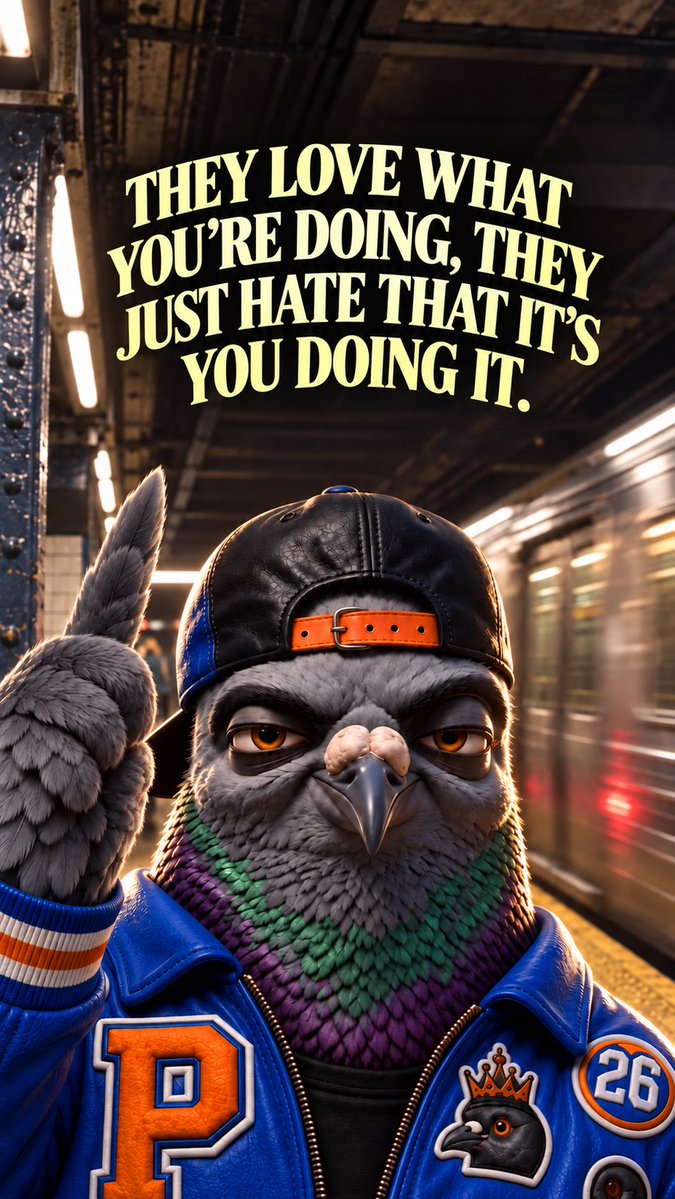 pigeonsofny's tweet photo. They don’t hate the move. They hate who made it. Keep going anyway. 🗽🕊️

Tag somebody who needs this energy and repost it to your timeline.

#PigeonsOfNewYork #PROJCT212 #NYCMindset #StayFocused #KeepGoing #NewYorkEnergy https://t.co/ylhPBeZs5Z