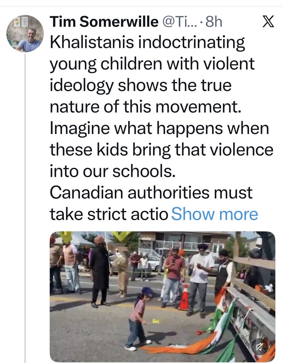 AmarJit_IFS's tweet photo. Mark my words - those training their innocent children to disrespect the Flag of their Motherland or the country of their origin will live the day to see same children dragging their own parents and their other family members by hair. Karma will chase them to their graves. https://t.co/tiN4k2VgE9