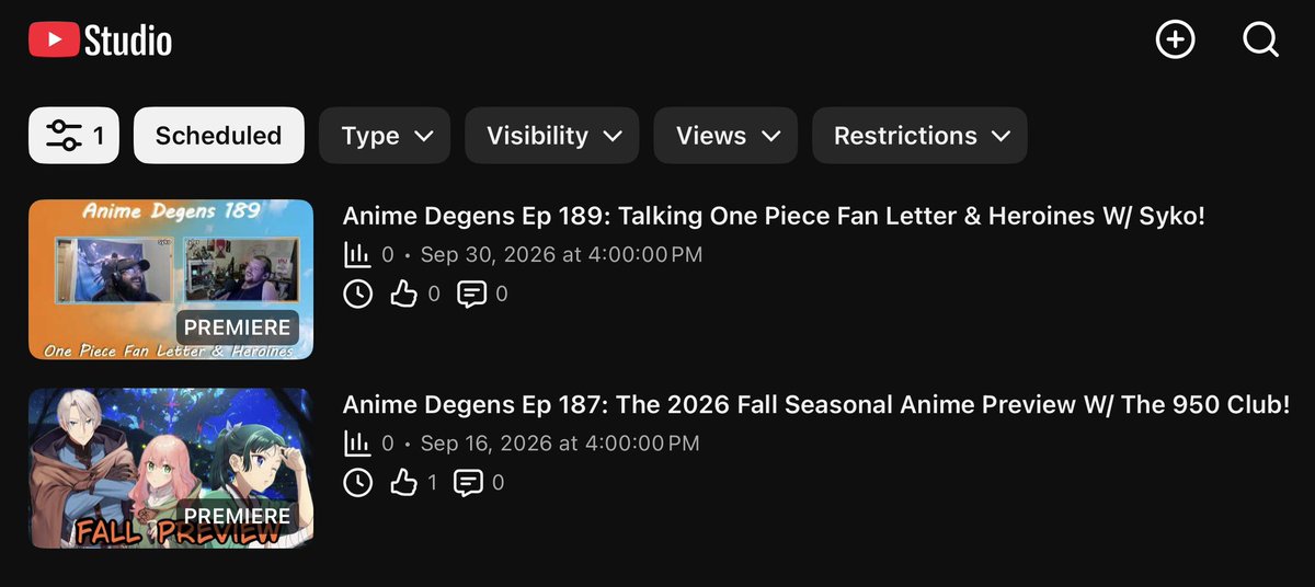 AnimeDegens's tweet photo. Little sneak peak at what content is coming up for us! 

Already Recorded
- The Fall Anime Preview W/ @950ClubPodcast 
- One Piece Fan Letter & Heroines W/ Syko
- I have an Avatar The Last Airbender Ep in the editing room rn! 

Plus I have a few more fun things scheduled w/ friends that I won’t spoil just yet, but I’ll give you a few hints..

Greatest Hits, Cozy vibes, hidden gems & cooking up something involving the words “Big 3” 👀

And it’s almost Summer Review time over at the 950 club 😈🔥