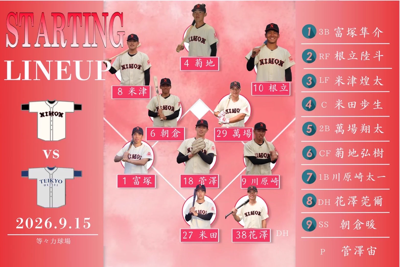 日本大学野球部【公式】 (@_NUbaseball) / X