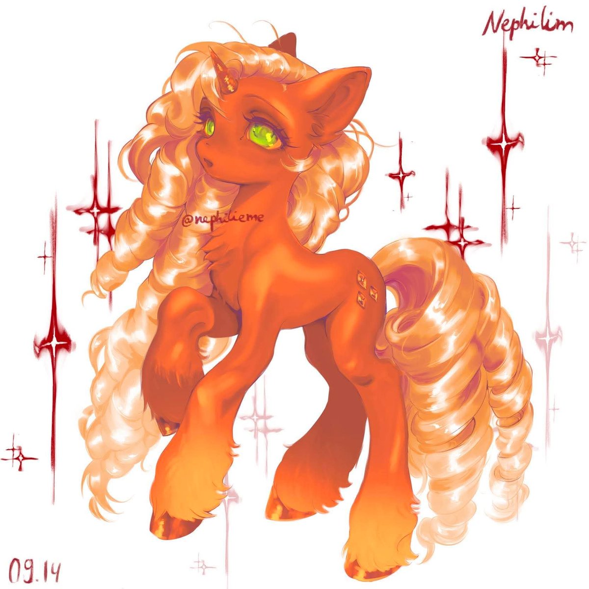 Nephilieme's tweet photo. Was doing a few experiments with yesterday's piece - rarity with AJs colours (looking at it I should've made the cutiemark green too..)
#mlp https://t.co/xQ5qK9lZTj