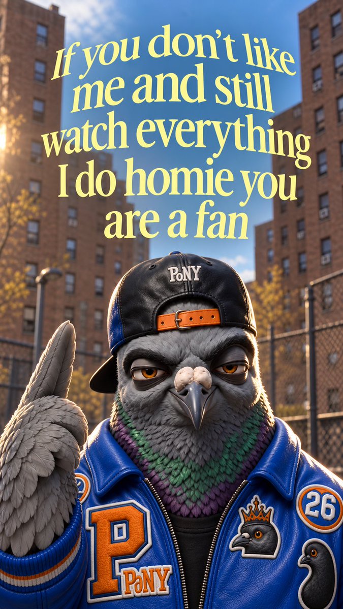 pigeonsofny's tweet photo. Watching this closely? You might as well hit follow, homie. 😂🗽🕊️

Tag the biggest undercover fan you know and repost this to your story.

#PigeonsOfNewYork #PROJCT212 #NYCHumor #UndercoverFan #NewYorkEnergy #TheBronx https://t.co/md8ukOsg3Z