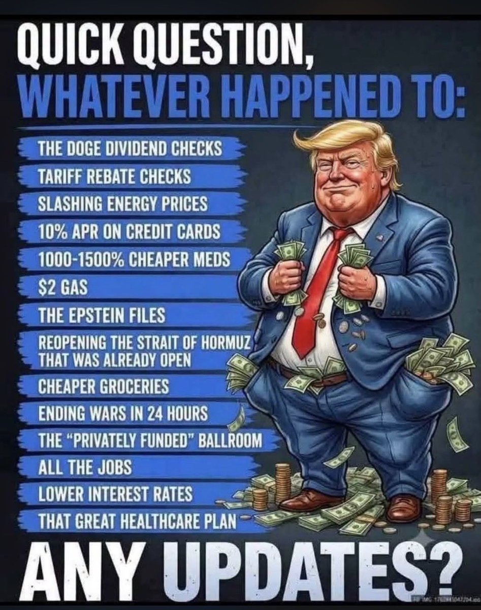 Gill72854975's tweet photo. @MAGACult2 He promised 3x free money it never came. https://t.co/bNymLu2v9n