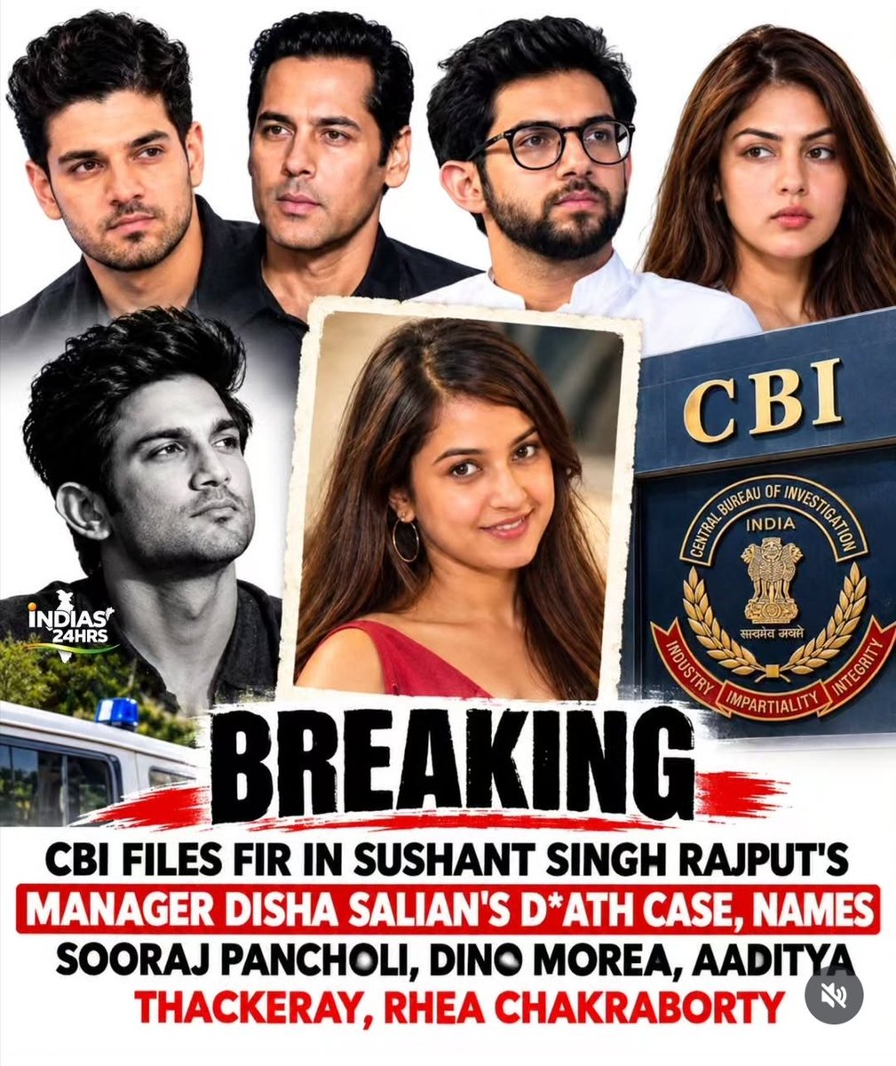 CarmieMonsang's tweet photo. THE CBI TAKING OVER DISHA SALIAN CASE WITH PROBE SERIOUS CHARGES BRINGS THE SPOTLIGHT RIGHT BACK TO THE ALLEGED IN POLITICS BOLLYWOOD NEXUS IN SUSHANT SINGH RAJPUT CASE. 
A CRUCIAL TURNING POINT FOR TRANSPARENCY N A THOROUGH INVESTIGATIONS INTO 2020's EVENTS. MORE CRIMINAL NAMES AWAITING.

Politics BW Nexus InSSRCase #JusticeForSushantSinghRajput #BoycottBollyWoodCompletely 

@narendramodi @AmitShah @CBIHeadquarters @BJP4India