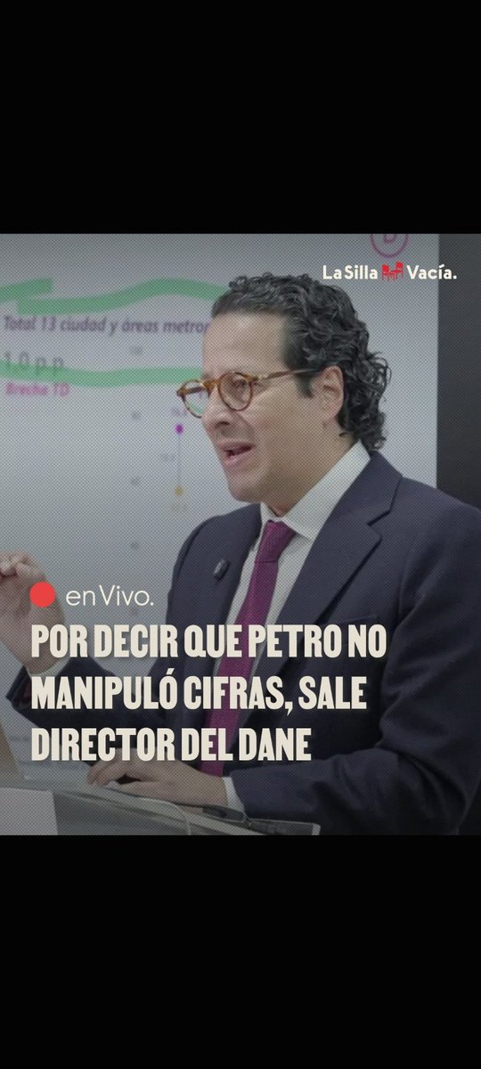 JulianProgre's tweet photo. Con el despido de RicardobValencia del Dane ,Abelardo de laspriella le envío un mensaje a la población colombiana y a sus funcionarios.

El que no esté dispuesto a maquillar las cifras  y a mentir será despedido fulminantemente de su gobierno.

 Fin del comunicado https://t.co/TLjI98UF2m