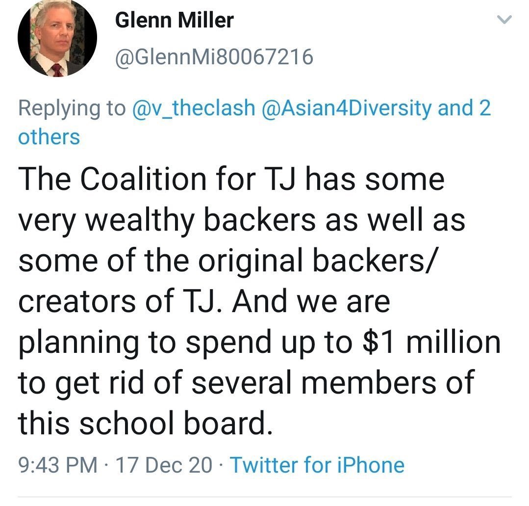 v_theclash's tweet photo. @TJHSSTParents It reminds me of the #OpenFCPS AND Coalition for TJ burnerverse. All of those alt accounts created Jun-Nov 2020 just to troll and harass parents and students standing up for civil rights in education.
I'm not sure which was worse, their burners or their REAL selves. https://t.co/2EC5K4VMv6