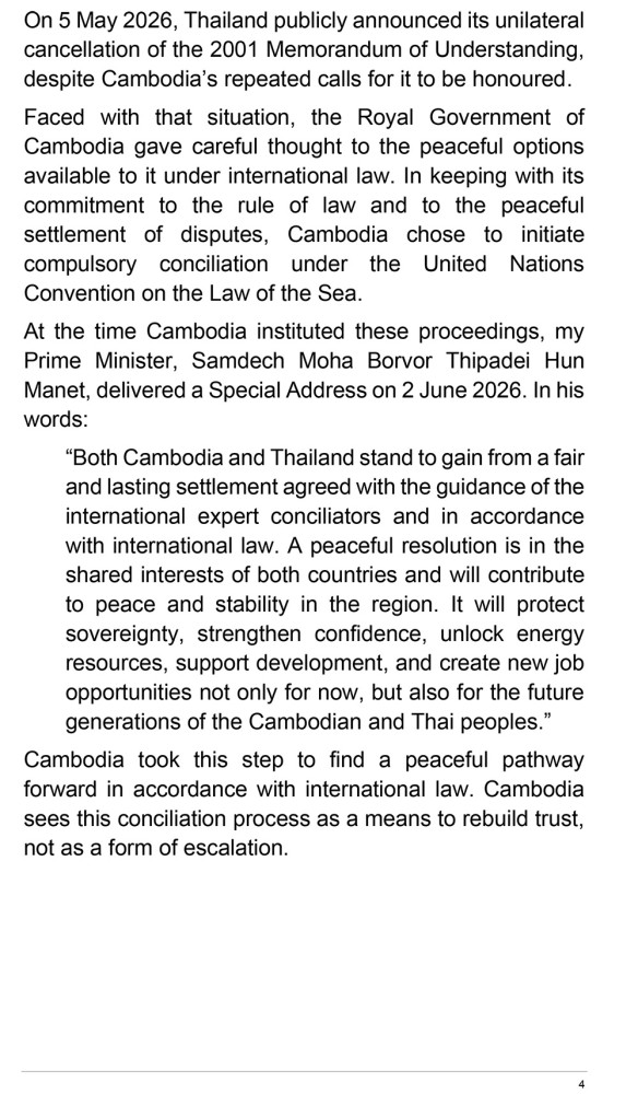 Peace_Palace_KH's tweet photo. Opening Statement of Cambodia's Agent at First UNCLOS Conciliation Commission Meeting in Singapore https://t.co/jEnXmUd5g1