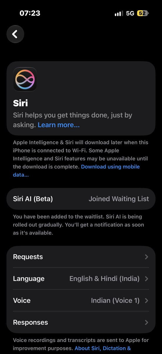 AniketIND_'s tweet photo. Updated to iOS 27 and… where’s my new Siri animation? 👀

Still getting the old one. Classic Apple beta experience. 😅

Already on the waiting list though 
just patiently waiting for the glow-up. 🫡
#iOS27 #Siri #Apple #BetaLife
#siriAI #ios https://t.co/00dJ3DBSVk