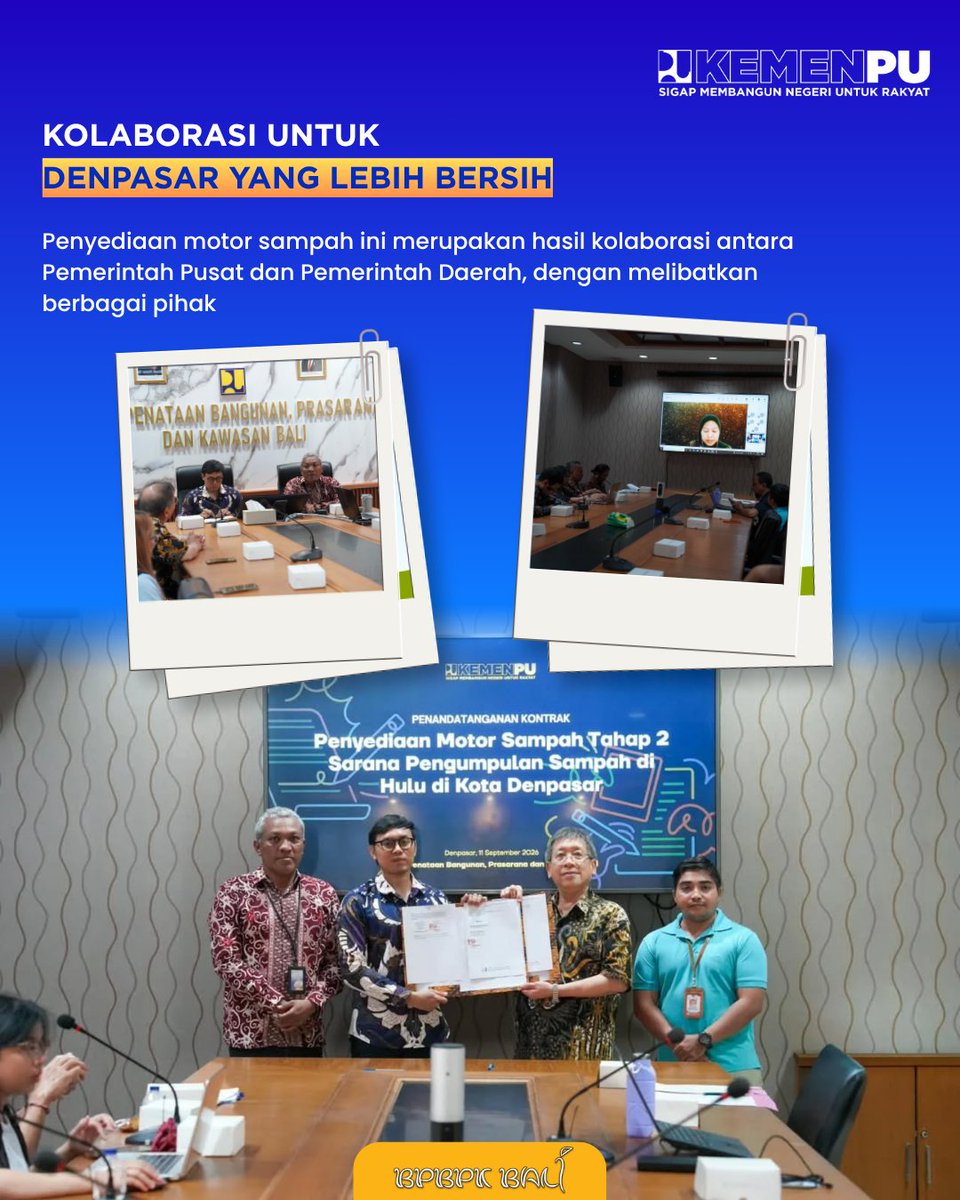 pu_ck_bali's tweet photo. Motor Sampah Tahap II, hadir untuk memperkuat pengumpulan dari hulu!
Membantu menjangkau permukiman dan jalan dengan akses terbatas, sekaligus memperkuat pelayanan persampahan di Kota Denpasar.
#PU608 #sigapmembangunnegeriuntukrakyat #Bpbpkbalisigapmembangunbali https://t.co/4KwZT8OHRy