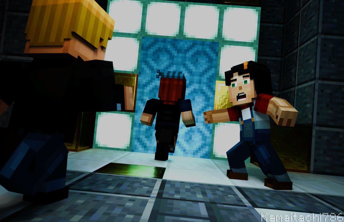 Kamaitachi786's tweet photo. A Journey's End #mcsm #minecraftstorymode #mcsmjesse #mcsmpetra #mcsmlukas #blender https://t.co/r9gvXeDceN