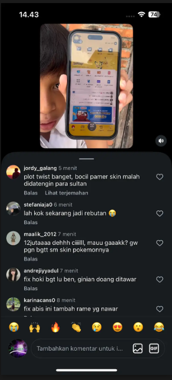 amy_sandytr's tweet photo. kok akun lu makin rame aje yg nawar, skin pokemon bawa keberuntungan ye WKWK https://t.co/eZO0oxogeR