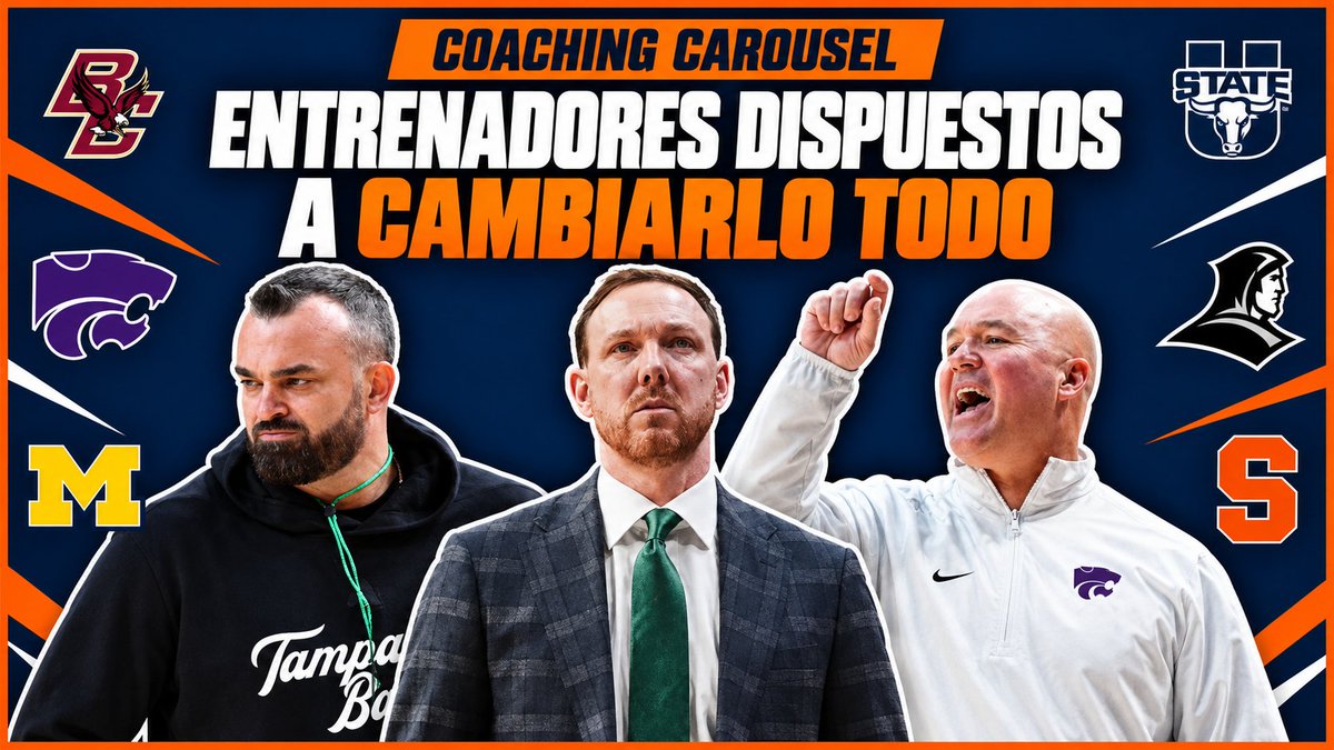 conexion_NCAA's tweet photo. 🎠 ¿Todavía no has visto nuestro segundo especial del COACHING CAROUSEL?

Seis entrenadores, seis nuevos proyectos y varios banquillos dispuestos a cambiarlo todo en la NCAA 2026-27. 👀

🎥 Vídeo completo: https://t.co/KGltSAsSog https://t.co/GFvYJfb9t6