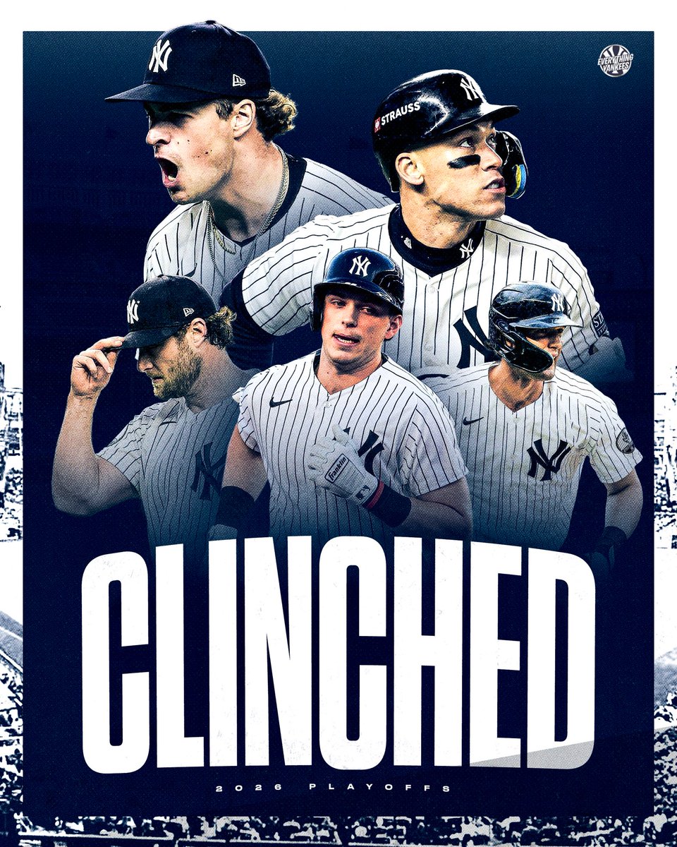 eyyankees's tweet photo. THE YANKEES ARE HEADED BACK TO OCTOBER! 🍾 https://t.co/5182QAiQT2