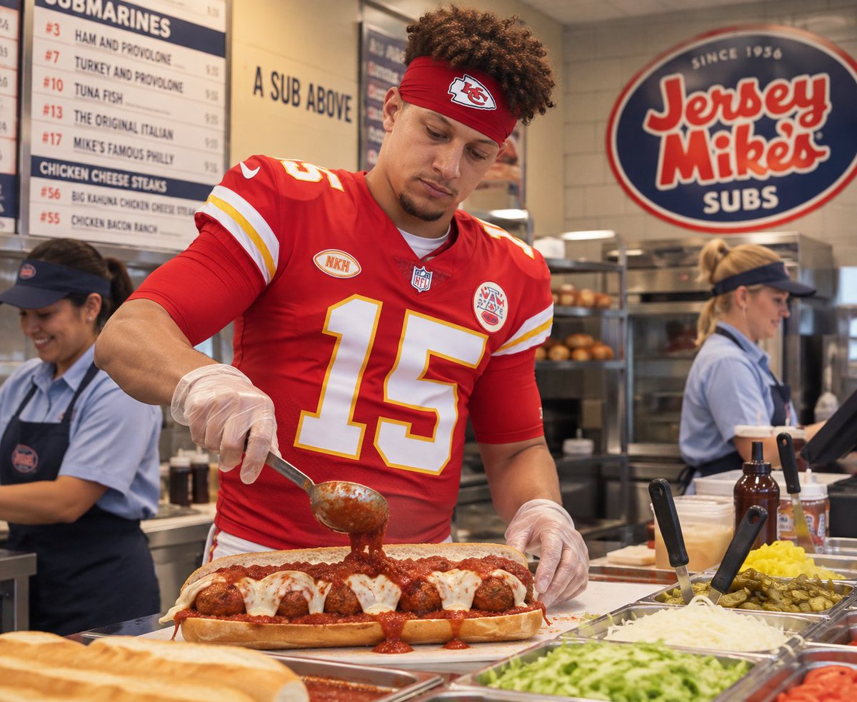 ghetto_gronk's tweet photo. Patrick "meatball sub" Mahomes when the throw isn't an RPO or bubble screen https://t.co/fyhffI8fZT
