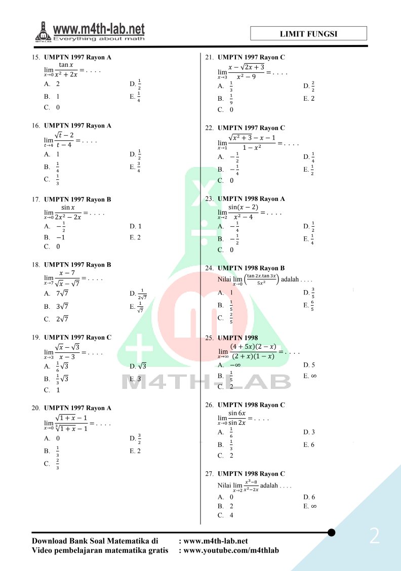 latsolyuk's tweet photo. Soal matematika by m4th lab

📐 limit fungsi
https://t.co/Wt9M4tePsA
📐 turunan
https://t.co/P6BvWxxmsk
📐 trigonometri
https://t.co/QUU6SbcDkS
📐 fungsi komposisi
https://t.co/Q9MYQTOGeg
📐 pers. garis
https://t.co/JuhuUkaRLL
💬 Gabung Saluran Latsolyuk
https://t.co/o326bZPmvK https://t.co/FYEq8yj5IW