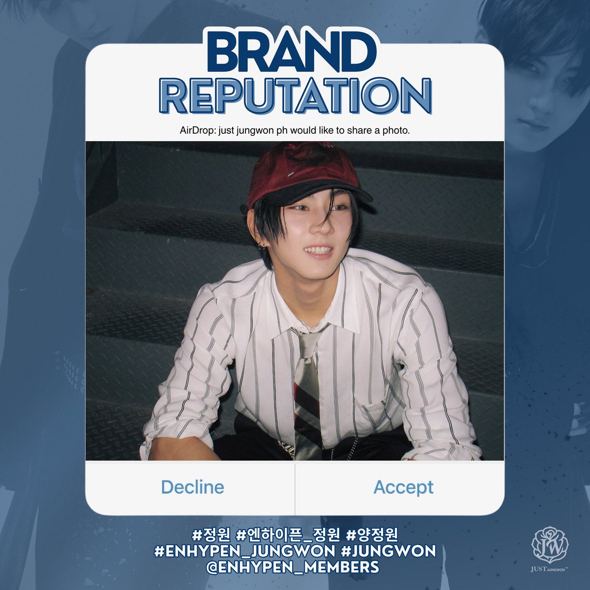 JUSTJUNGWONPH's tweet photo. JUNGWON - BRAND REPUTATION 

REPOST, LIKE, and REPLY the complete hashtags to boost 🐈’s BR rank! 

#JUNGWON #엔하이픈_정원 #ENHYPEN_JUNGWON #정원 #양정원 @ENHYPEN_members @ENHYPEN https://t.co/OYm7osWIcT