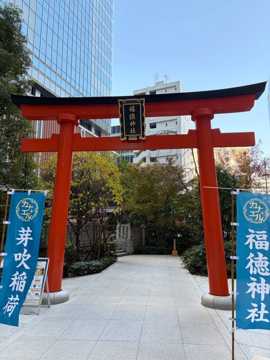 kaede0623love's tweet photo. チャンスを掴みたいなら、日本橋の福徳神社（芽吹稲荷）が最強。幕府公認の富くじが売られてた、宝くじ＆チケット当選の聖地に行ってみて。

友達が、半年ライブに落ち続けた末に富籤守（とみくじまもり）を手に「どうか当選しますように」って祈願してきたの。そしたら次の抽選で最速先行に当選🎯、しかも整理番号ひと桁の神席✨✨その勢いでアリーナ公演も申し込んだら、そっちはダメだった😂
半年落ち続けてたのが嘘みたいで、チャンスが芽吹いてて意味わからんかった。
芽吹稲荷⛩の名前どおり、止まってた運がブワッと動き出すの早すぎ。今の状況を変えたい人ほど行くべき🌱