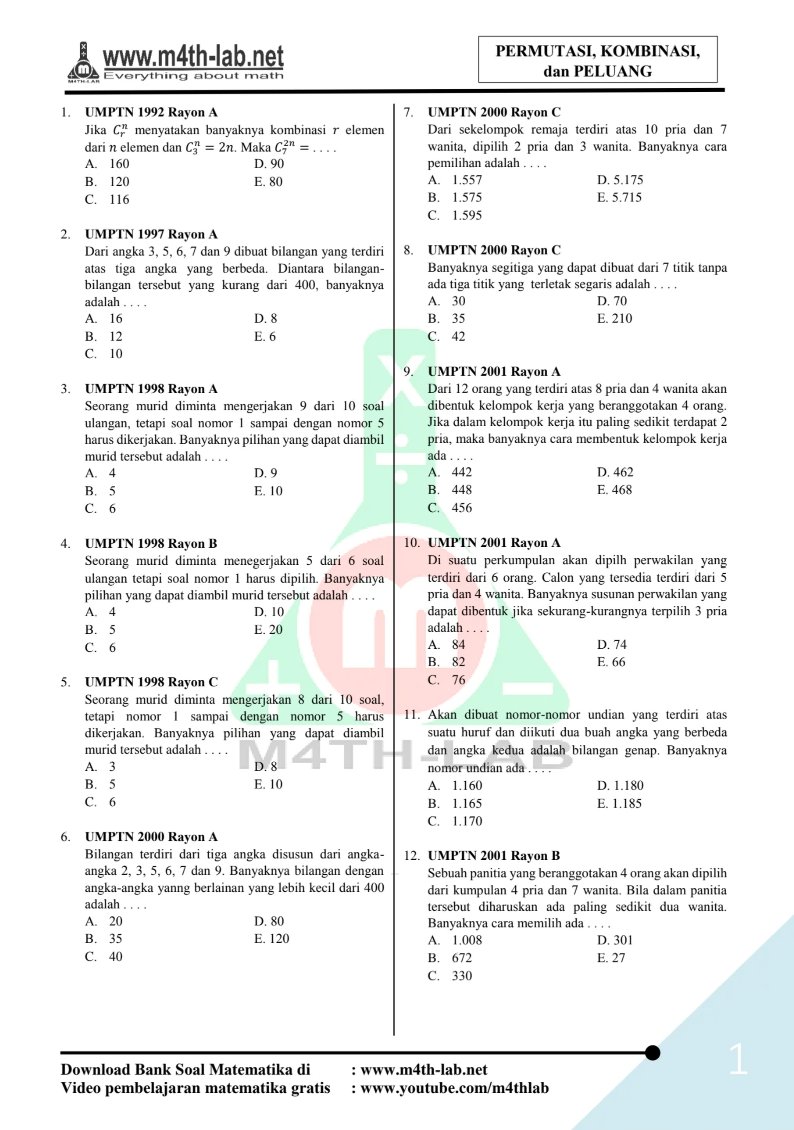 latsolyuk's tweet photo. Soal matematika by m4th lab

📐 barisan
https://t.co/icIoxoX0yY
📐 prog. linear
https://t.co/bBu4p6jTMm
📐 statistika
https://t.co/bqV4ze0pE5
📐 matriks
https://t.co/P4TxSReIh3
📐 peluang &amp; permutasi
https://t.co/2uZZ2rRqcY
💬 Gabung Saluran Latsolyuk
https://t.co/o326bZPmvK https://t.co/6JkKwpR2nf