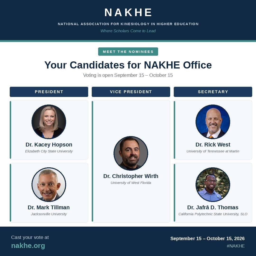 DrDiGiacinto's tweet photo. Thank you for the nomination @NAKHEorg . I’m happy to represent @ECSU &amp; @UNC_System. It’s an honor to be running for President against another great leader. Good luck to all the nominees. @wvucahs @NCSHAPE @SHAPEAmerica. #nakhe #vikingpride https://t.co/pjyfXb2nVX