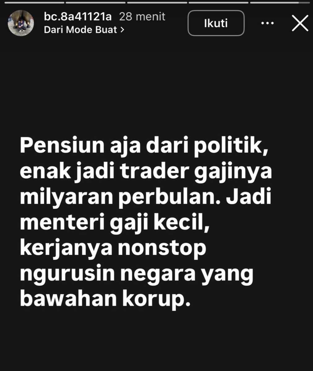 ClaudeZBT's tweet photo. Waduuh.. Anak purbaya said setelah turun desil  😱 https://t.co/w7Au3ff4ZC