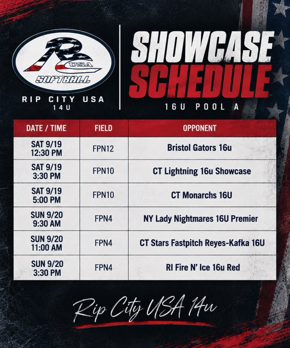 Gracehunter2030's tweet photo. Super excited to be back on the field with my team. 
Come watch this talented group of athletes perform!! 
Ready to compete!

🥎FPN 1001 Day Hill Road, Windsor, CT
@SoftballRip @RipCityUSA14U https://t.co/iltWoUUOUj