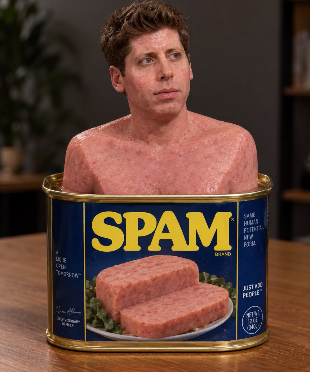 Jay_Delay's tweet photo. Not launching a Pump Fun token

But here’s…

Spam Altman

Made one 3 years ago, but this vibes more with the new 
Meme
Aesthetics on  Pump

If you want to launch it, send some $SpamAltman my way 

8Vp3iHgQDc5nmLwHxj4KhTLnYGE8mdsCtNkvmVVSRg6v

#SPAMart $biketyson https://t.co/llHW1ptkGK