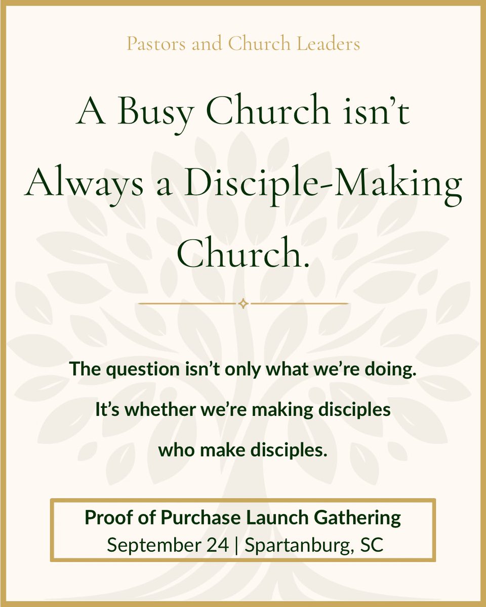 PurchasedProof's tweet photo. Pastors and church leaders, join us September 24 as we share the heart behind Proof of Purchase and build toward that mission together.
Register today.
Ticket link in bio.
#ProofOfPurchase #Discipleship #ChurchLeadership #MakeDisciples https://t.co/fEFv7HgbwE